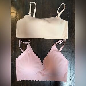 Chic Scalloped Edge Bandeau - Blush Bra & Strapless Tan/Cream Bra